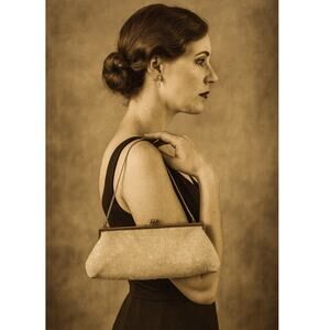 Vintage Preston & York Beaded Evening Bag Clutch White